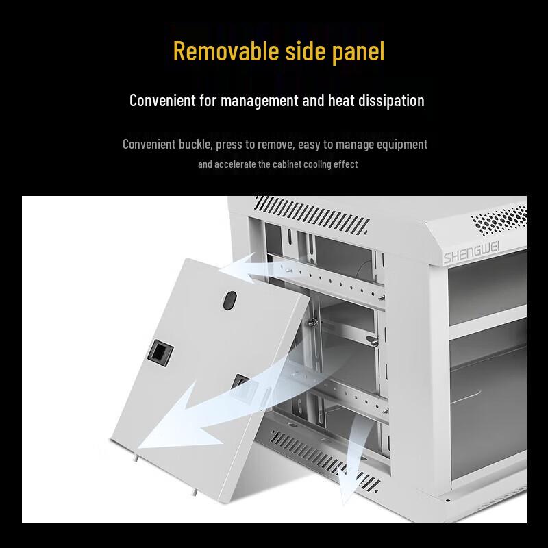 Shengwei 6U Wall Mount Network Cabinet with Tempered Glass Door