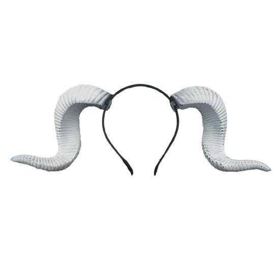 Geitehorn Hodebånd Gotiske Djevelhorn Hårbøyle Halloween Utkledning Hårtilbehør for Halloweenfest Cosplay-arrangementer