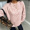 2026 Autumn and Winter New European and American Women's Clothing Leopard Print Crew Neck Printing Loose Sweatshirt Sweater