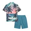 Herren Casual Leichtes Atmungsaktives Kurzarmhemd und Shorts Set