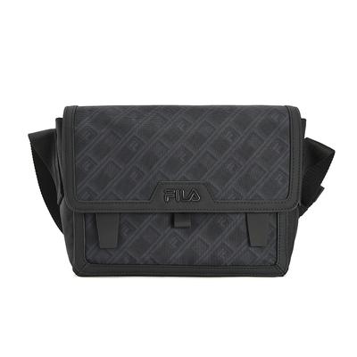 Heritage Black Samurai Fashion Classic Trendy Casual Versatile Messenger Bag PU Crossbody Bag Regular Black Men Bags F13M618102FBK