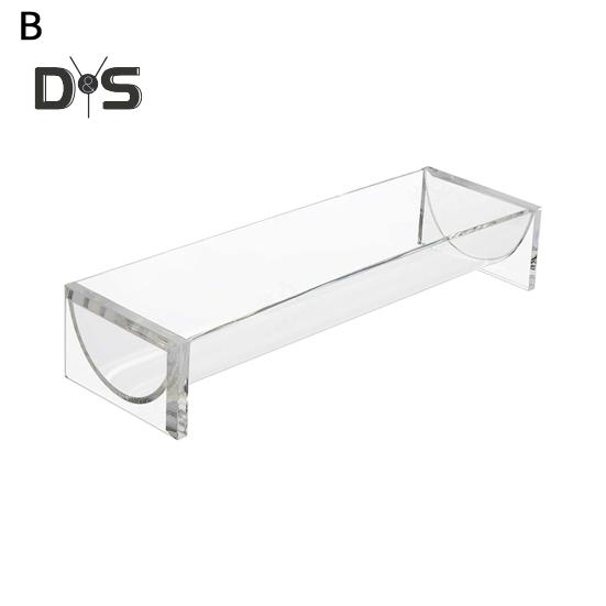Clear Acrylic Cookie Tray Modern Design BAP-Free Round Rectangular Appetizer Serving Tray for Bread Fruits