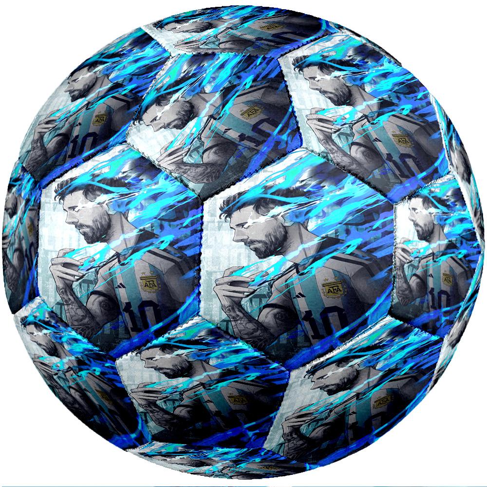 Pallone da calcio a tema Lionel Messi Taglia 5 Pallone da calcio Tocco Morbido Pallone da calcio Professionale per Allenamento per Sport all'Aperto