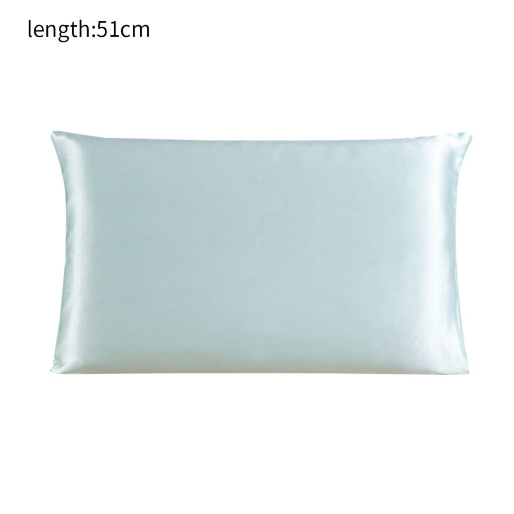 

Silk Pillowcase Breathable Pillow Case Solid Color Pillow Cover