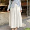 Petticoat White Sweet Lace French Anti-light Splicing Skirt Spring New Lace Splicing Elastic Long Skirt