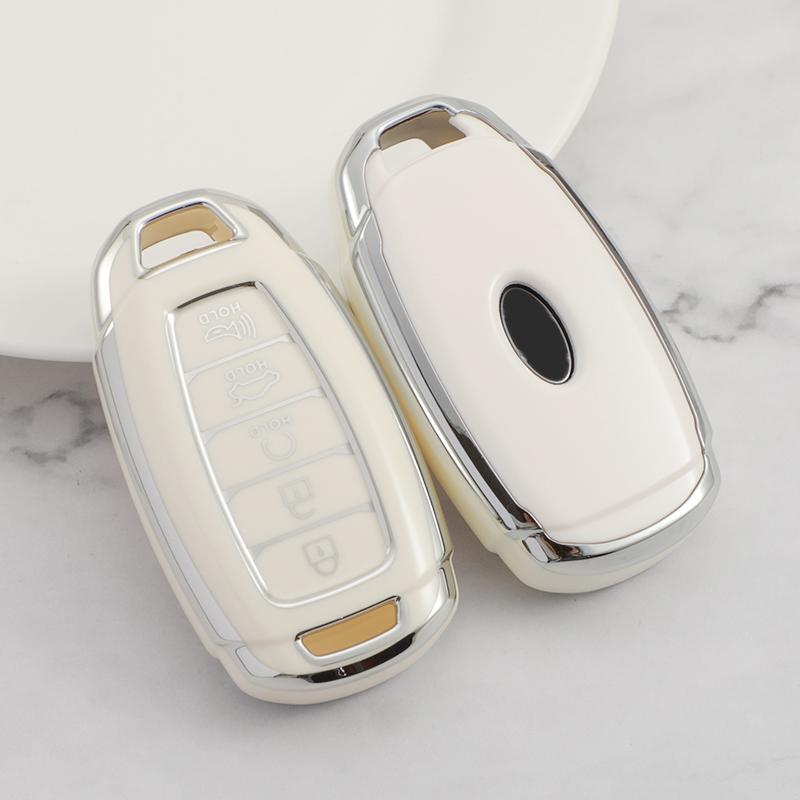 For Hyundai Palisade Limited Palisade Sel Elantra Sel Elantra Santa Fe Veloster 5 Bottons Tpu Car Key Case Cover
