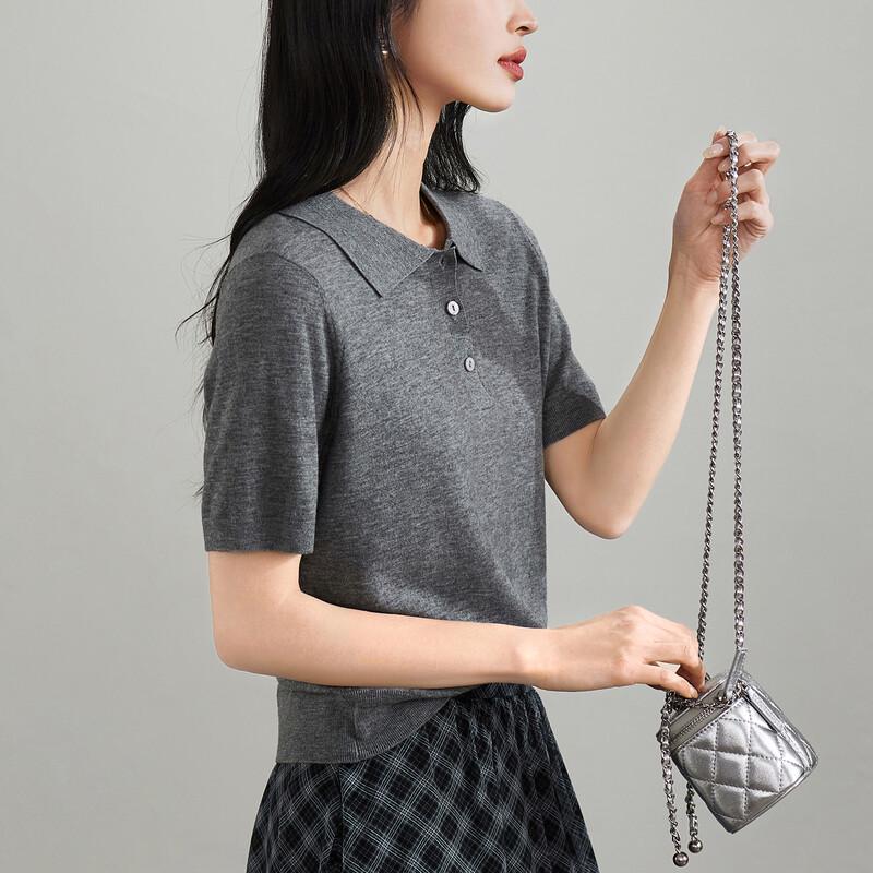 SOFSIL 2026 Spring Women's Polo Knit Shirt
