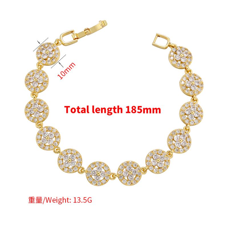 ZHUKOU 8 styles Gold Women's Bracelet CZ Crystal Zircon Shiny Bracelet Women Jewelry VL143