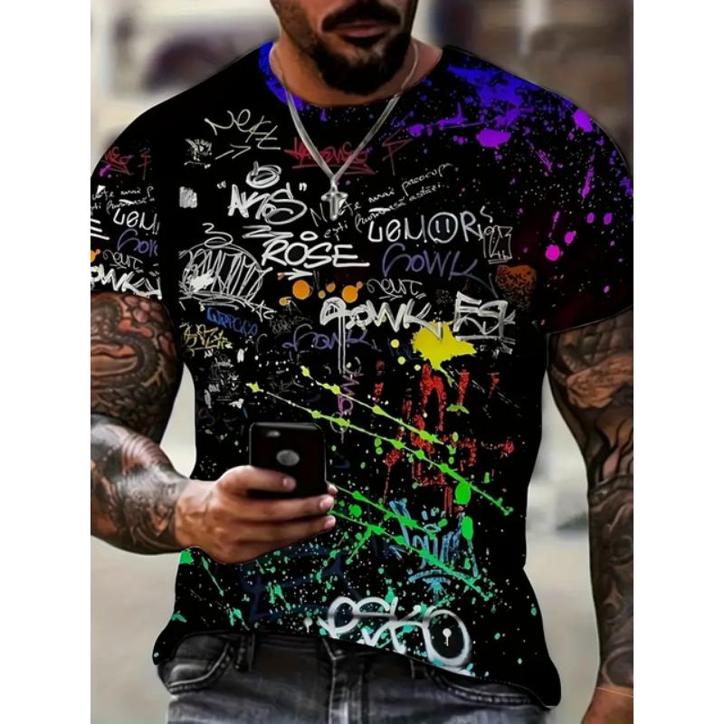 Fashion Hot Selling Classic Retro Creativity Men T-shirt Summer New Trend Casual 3D Printed Round Neck Short Sleeve Tees Tops