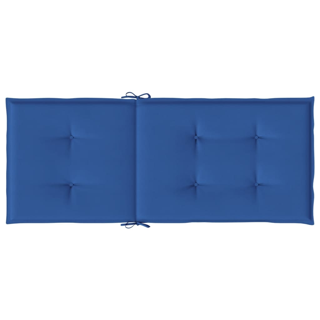 Garden Chair Cushions for High Back Chairs 6 Pcs. Royal Blue 120 X 50 X 3 Cm
