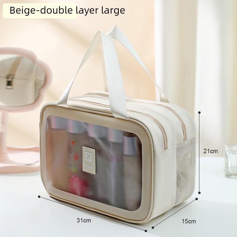 Women's Portable Cosmetic Storage Bag with Wet and Dry Separation, New Waterproof Travel Toiletry Bag