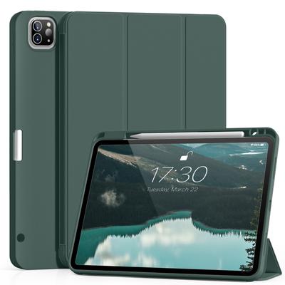 Leather Case for IPad Pro 11 12.9 Inch with Pencil Holder Case for IPad Air 4/5th Generation 10.9 Inch Mini 6 Soft Slim TPU Tablet Cover
