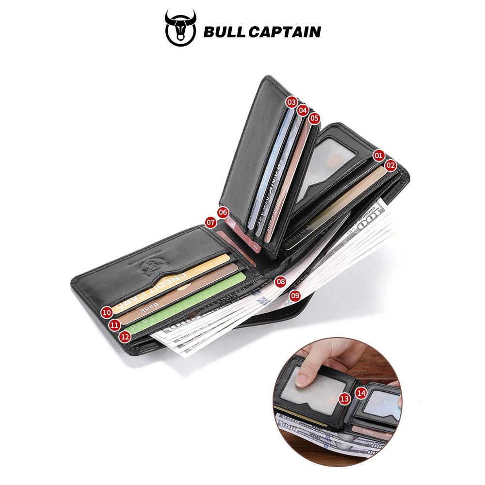 BULLCAPTAIN Kožená pánská taška na klíče Módní úložné tašky Kryt do auta Kompaktní Mini držák na karty Peněženka na mince Muž Butler Keychain