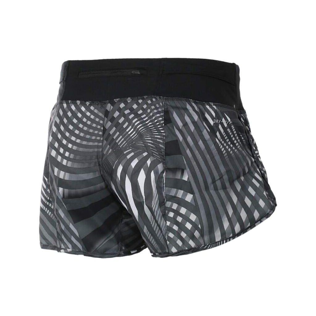 Nike Cross Stripe Breathable Elastic Waist Sports Shorts Women shorts Black 855536-010