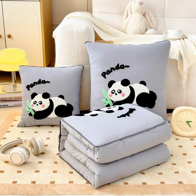 Cartoon Panda 2-in-1 Foldable Pillow & Blanket