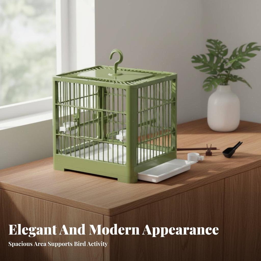 Parakeet Enclosure Easy to Clean Small Avian Enclosure Portable Avian Carrier Includes Accessories Portable Finch Carrier Sturdy