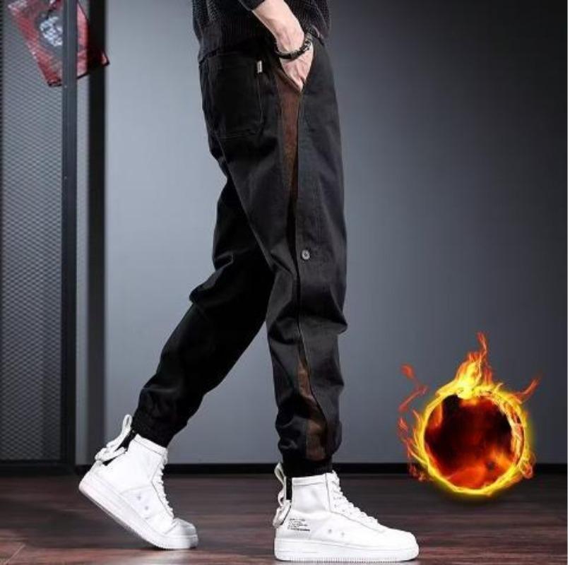 

Мужские повседневные брюки-карго с эластичной резинкой на талии, свободные прямые брюки с несколькими карманами, модные брюки 5XL чёрный