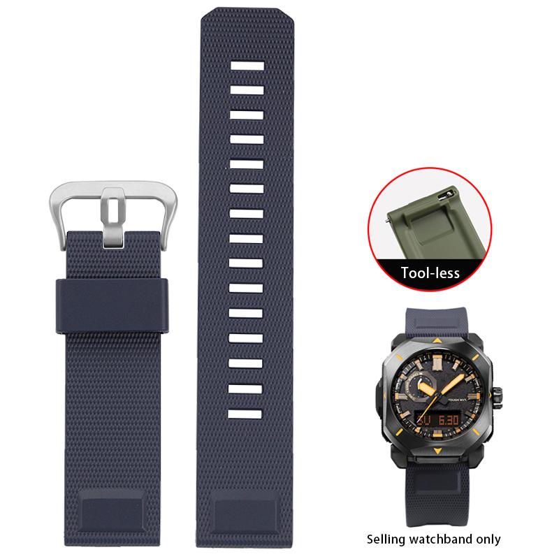 

23mm Quick Release Wristband Men s For Casio 1598 accessories PRW-6900Y PRW-6800Y PRW60 Resin Silicone Watch Strap 23mm