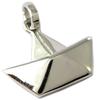 Les Trésors De Lily [P1219] - Silver 'Origami' Silver (rhodium-plated) Boat Pendant - 14x9 Mm