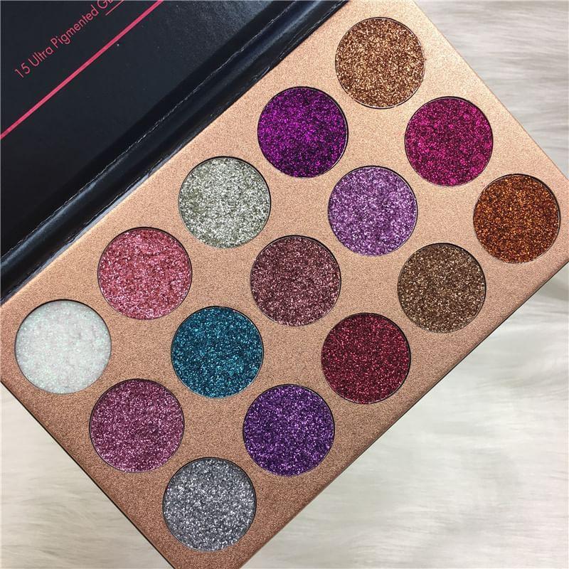 BEAUTY GLAZED - 15-Color Pressed Glitter Eyeshadow Palette