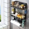 Large Capacity Refrigerator Magnetic Shelf Wall Mounted Seasoning Storage Organizer  for Kitchen