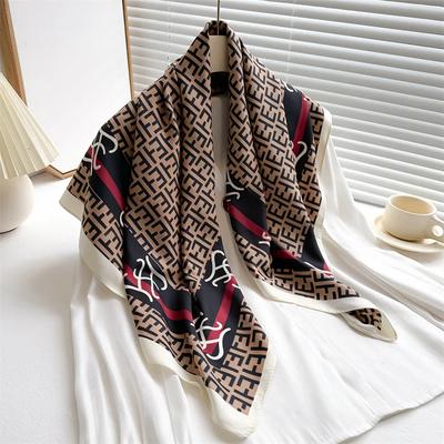 Foulard Quadrati in Seta 90*90cm per Donna Foulard Hijab Quadrato Asciugamano Sciarpe Avvolgenti Foulard per Capelli Fascia per Capelli Foulard Bandana Sciarpa