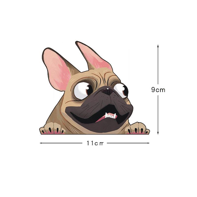 

Наклейки на автомобиль Светоотражающая виниловая наклейка с изображением милой собаки Бульдог Шарпей Скворец Собака Милый стиль Креативные наклейки для лобового стекла