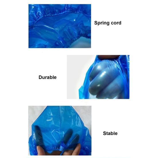 100/200/300/400/500Pcs Disposable Shoe Cover Non-Slip Thick Waterproof Boot Cover Men Women Elastic Indoor Floor Protection Dustproof Shoe Cover