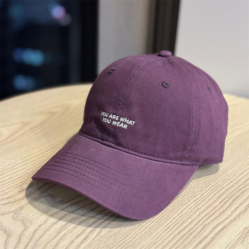 American embroidery English small letter baseball hat women's spring and autumn wear face small cap men's outdoor sun hat
