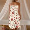 Damen Sommerkleider Mode Damen Casual Bandeau Blumendruck Ärmelloses Kleid