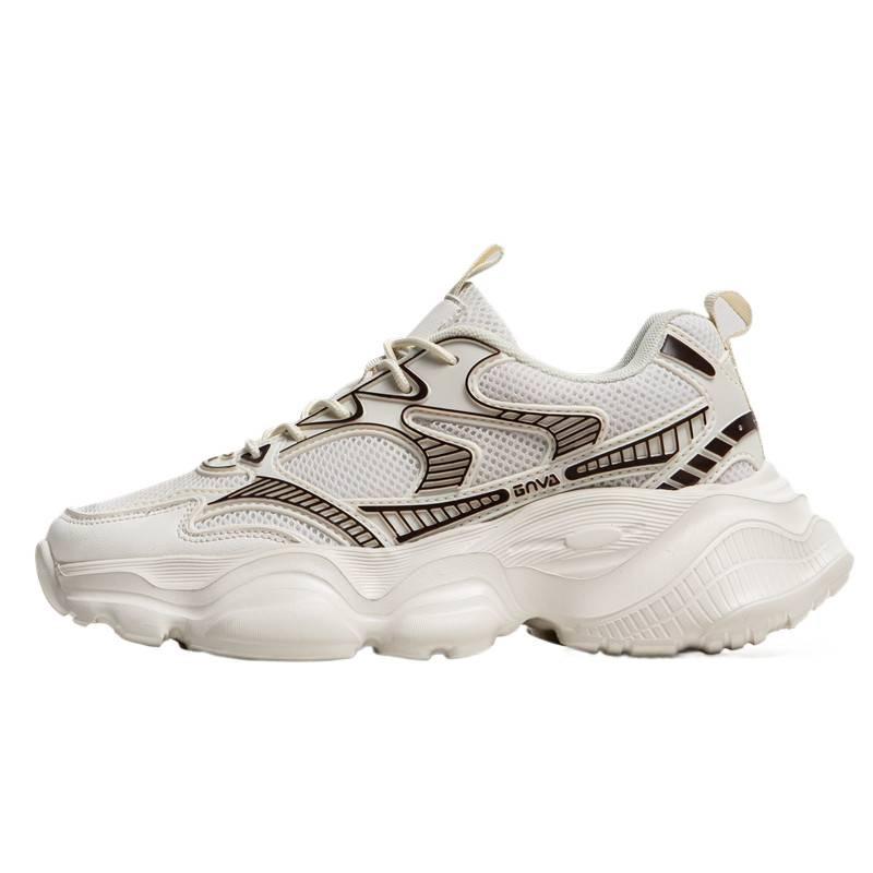 Hong Kong Style Trendy Brand Fashionable Versatile Casual Shoes Low-top Thick-soled Comfortable Cushioning Sports Shoes Outdoor Street Photography Dad