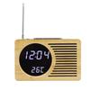 Multipurpose USB Digital LED Alarm Clock Thermometer Time Temperature Display FM Radio