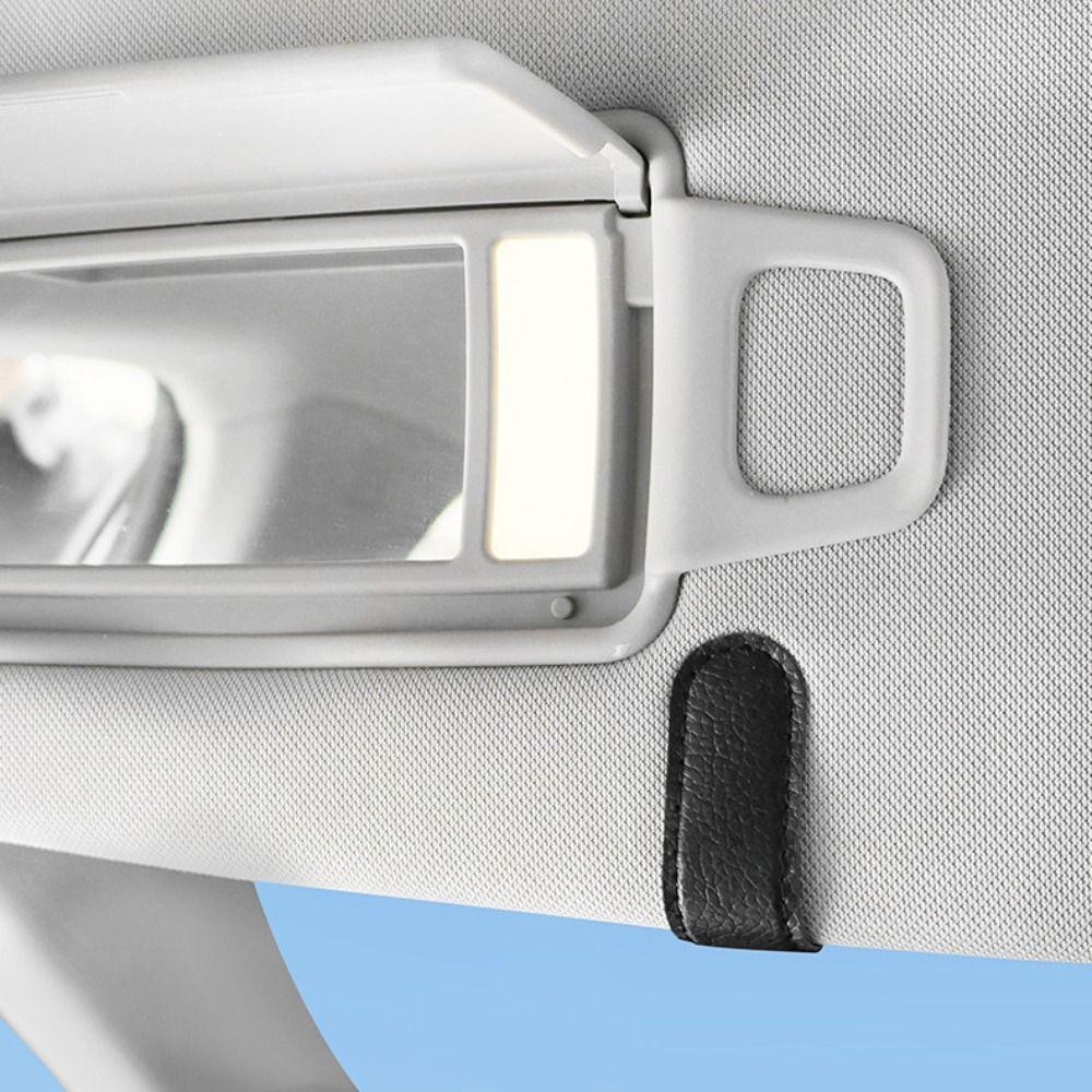 2pcs Stable Car Glasses Clip Magnetic Automotive Hanger Multifunction Car Sun Visor Clip Card