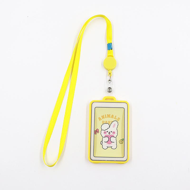 

Campus Student Card Holder Easy Pull Buckle 0.5cm Thickened Card Electronic Card ID Card Bus Card Access Card Holder Lanyard жёлтый