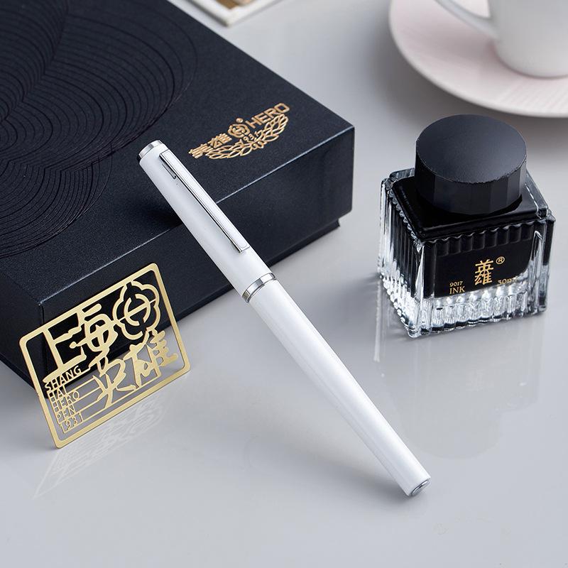 HERO E518 Fountain Pen Ink Gift Set: Customizable Logo, Ideal for Business Gifts & Student Practice