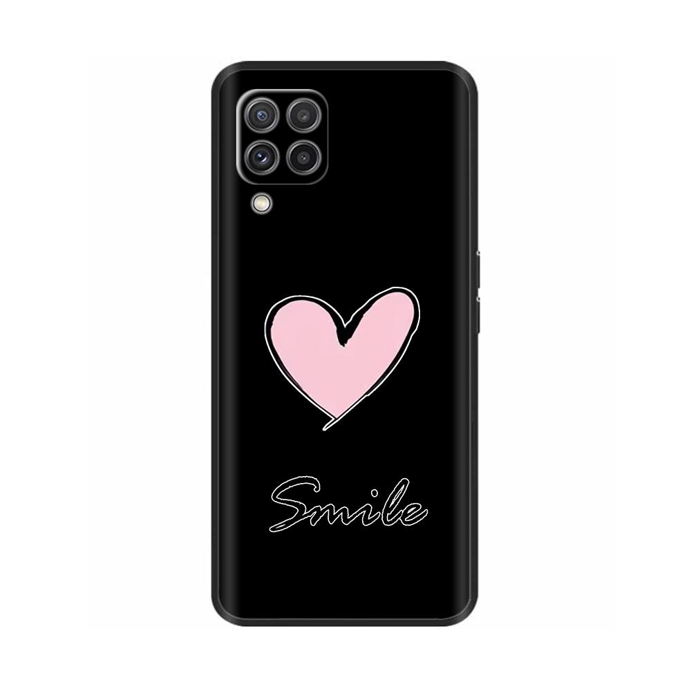 For Samsung Galaxy A12 Case Soft Love Heart Soft Liquid Silicon Back Covers For Samsung A12 Case GalaxyA12 A 12 Protection Shell