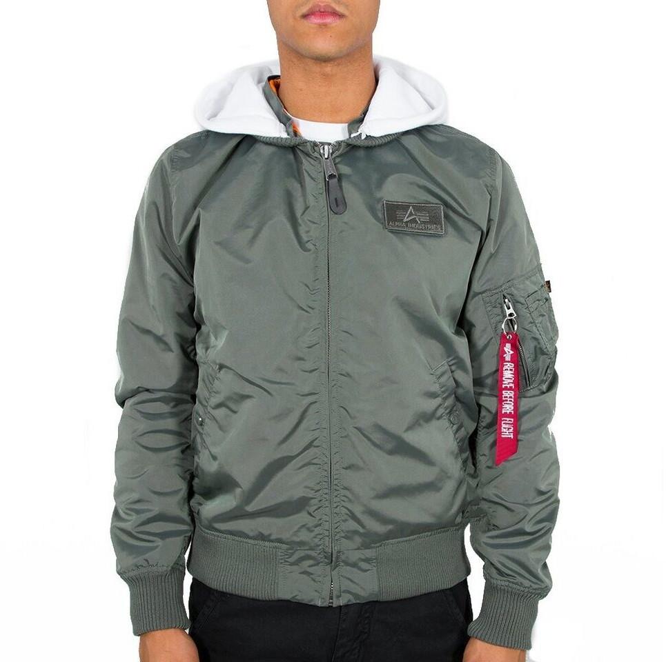 Демисезонная куртка Alpha Industries MA-1 TT Hood (196108) vintage green (196108-432)