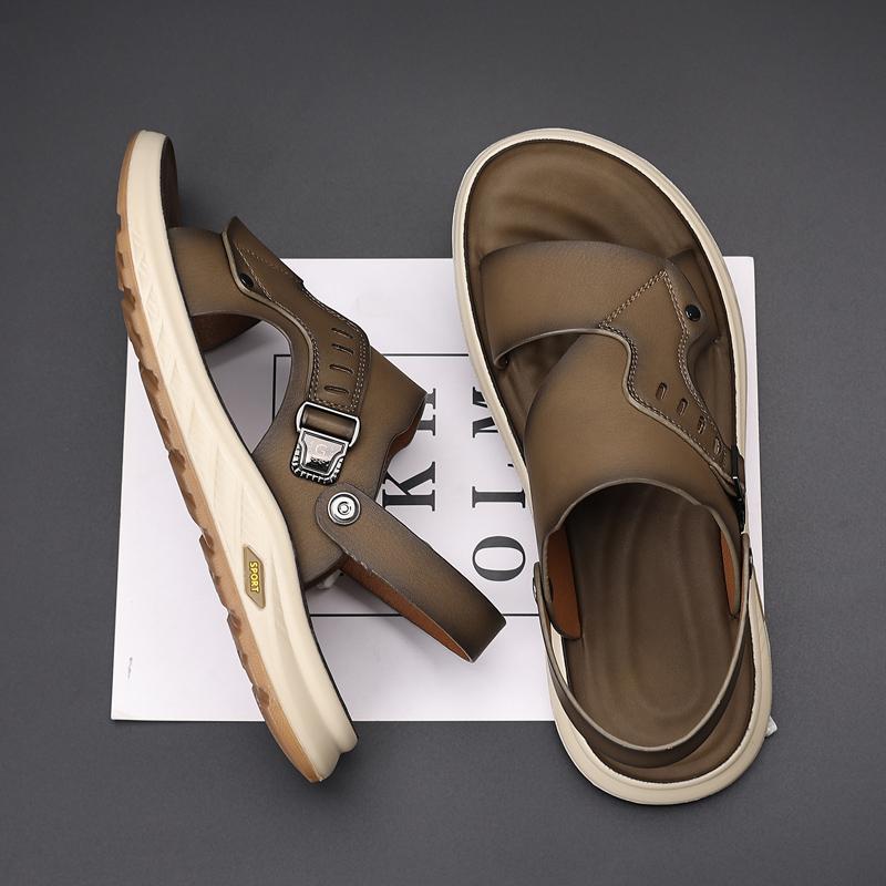 Fashion Men's Slippers Summer New Sandals Light Adult Thick-soled Beach Shoes Non-slip Open-toe Sandals for Outdoor