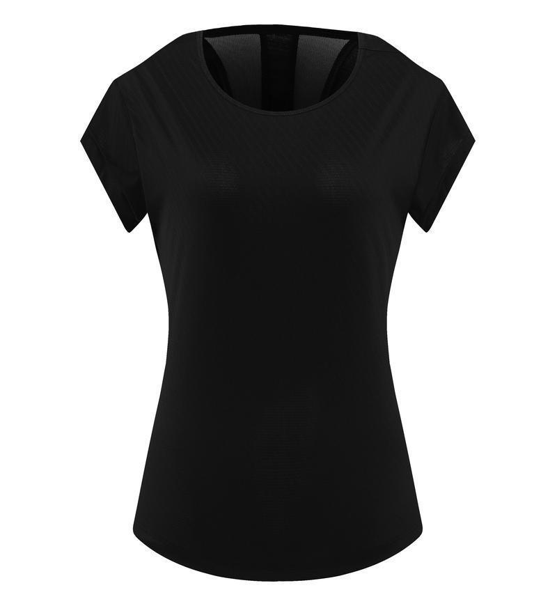 Women's Breathable Summer Sports T-Shirt - Moisture-Wicking, Round Neck, Short Sleeve, Dance & Fitness Style