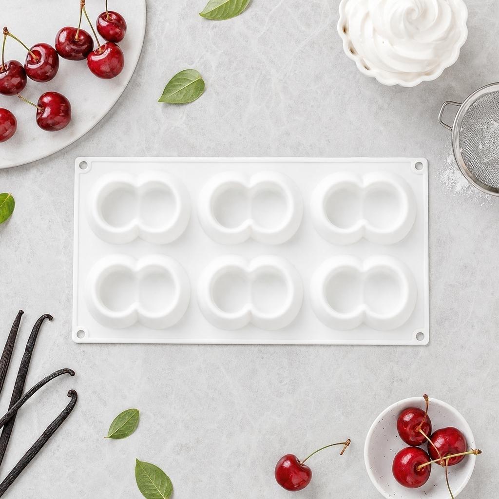 6-Cavity and Silicone , Double Dessert Baking