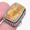 Natural Orange Triplet Opal 925 Sterling Silver Jewelry Ring Size 7.5 C3R56