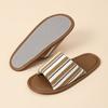 Ultra-thin sole leather linen slippers Japanese casual comfortable breathable spring and summer soft sole silent silent home shoes