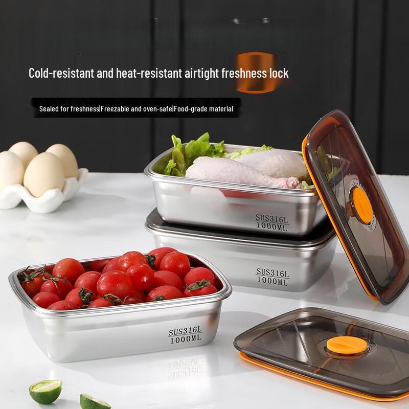 Shangqi 304 Stainless Steel Food Storage Container Set