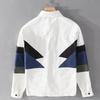 Autumn Winter Men's Color-blocked Casual Trendy Shirt Patchwork Fashion Tops Loose Blouse Man Button Long Sleeve Male Clothes