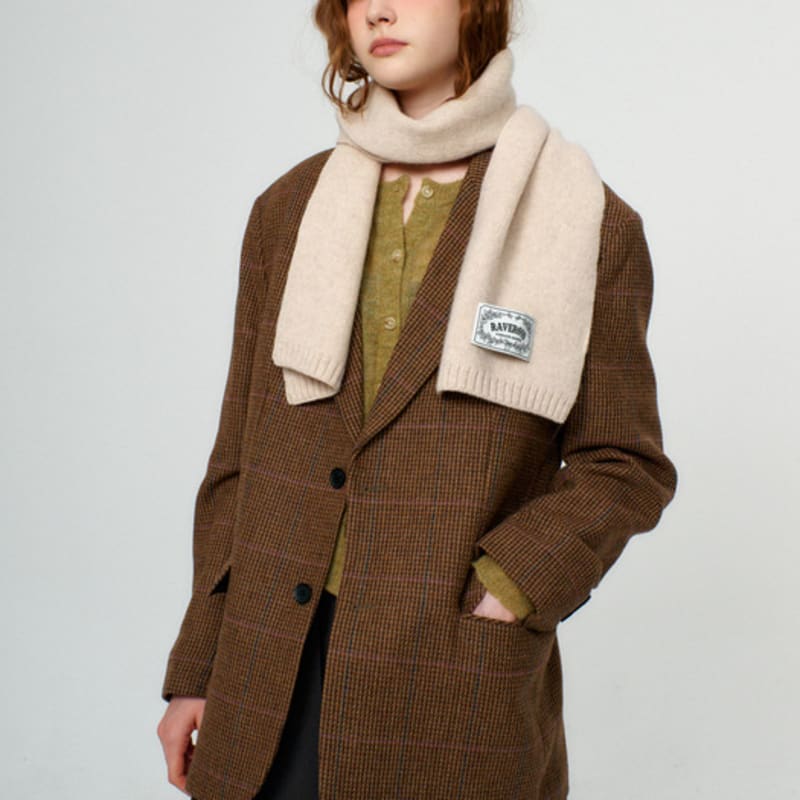 RAVEROUS Basic Schal Uni_Haferflocken