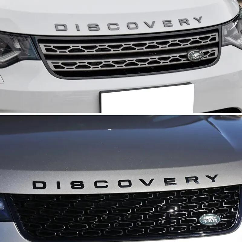 3D Letter Car Hood Bonnet Cover Emblem For Land Rover Range Rover Velar Sport Discovery 2 3 4 Defender Chrome Front Head Sticker BQQ0