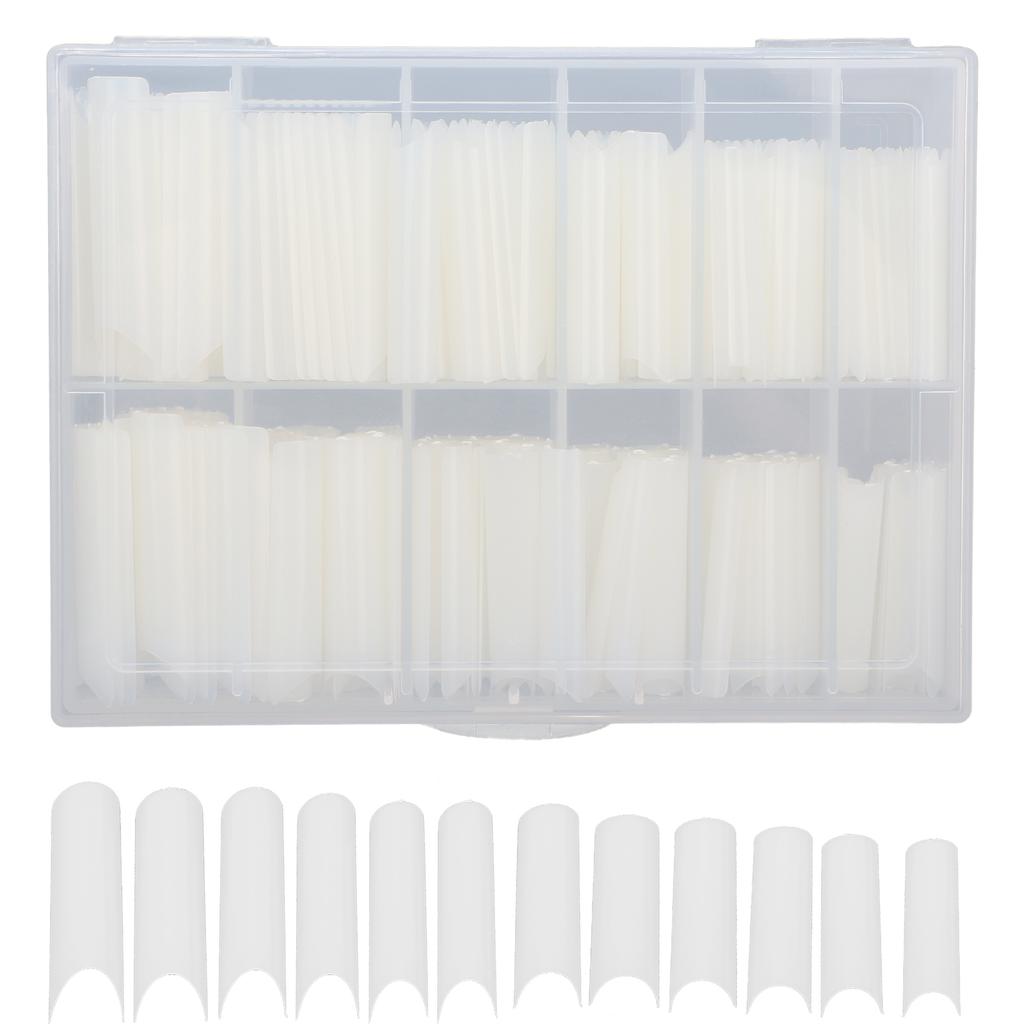 240pcs False Nail Tip Extra Long Clear Fake Artificial Nail Tips for Home  Salon