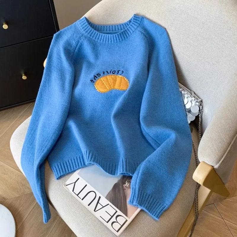 Sweater for Women Autumn Winter Thickened Pullover Warm Knitted Stretchy Long Sleeve Oversize Jumper Tops