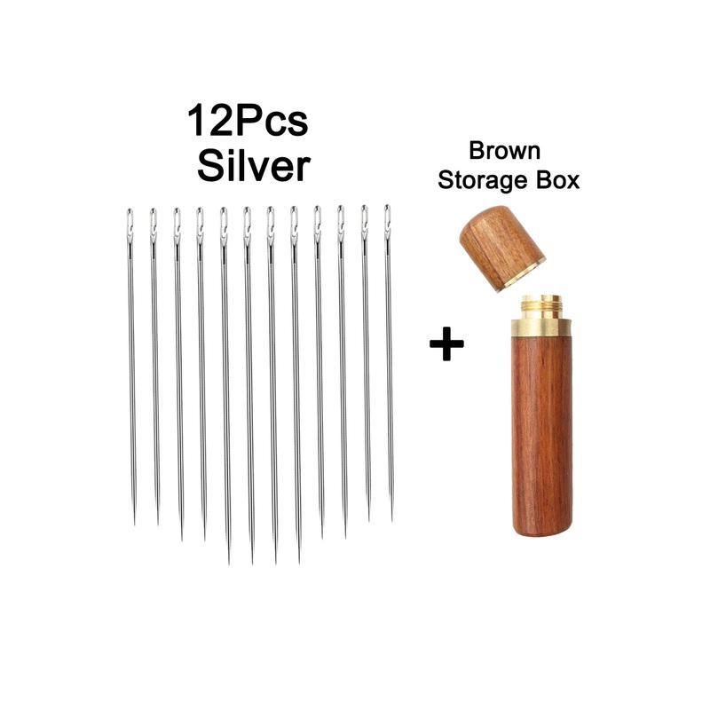 

12pcs Blind Needle Elderly Needle-side Hole Hand Household Stainless Steel Sewing Needless Threading Apparel Sewing DIY
