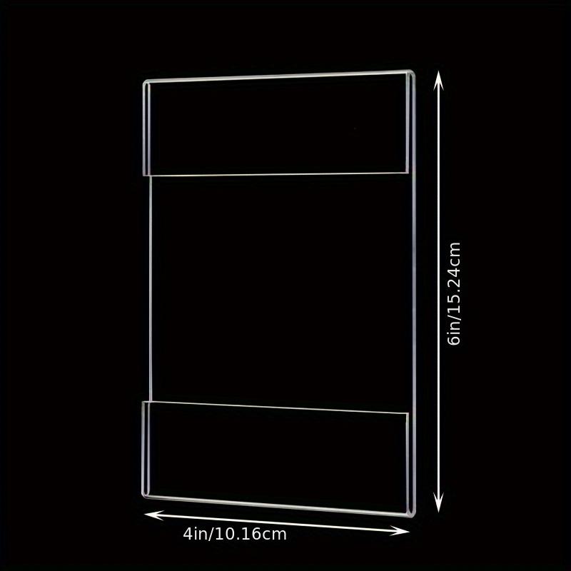 1Pc Acrylic Photo Frame No-punch Wall-Mounted Transparent Price Tag With Table Sign A4/A5/A6 Display Frame For Home Decoration